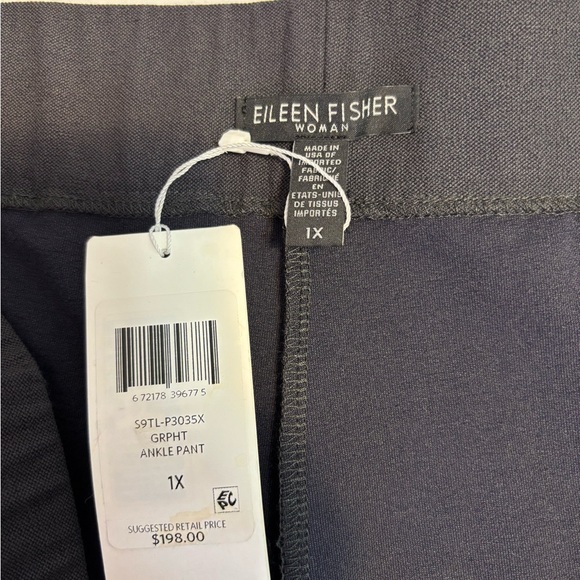 Eileen Fisher Washable Stretch Crepe Straight Ankle Pant NWT Women’s Size 1X - Picture 6 of 8